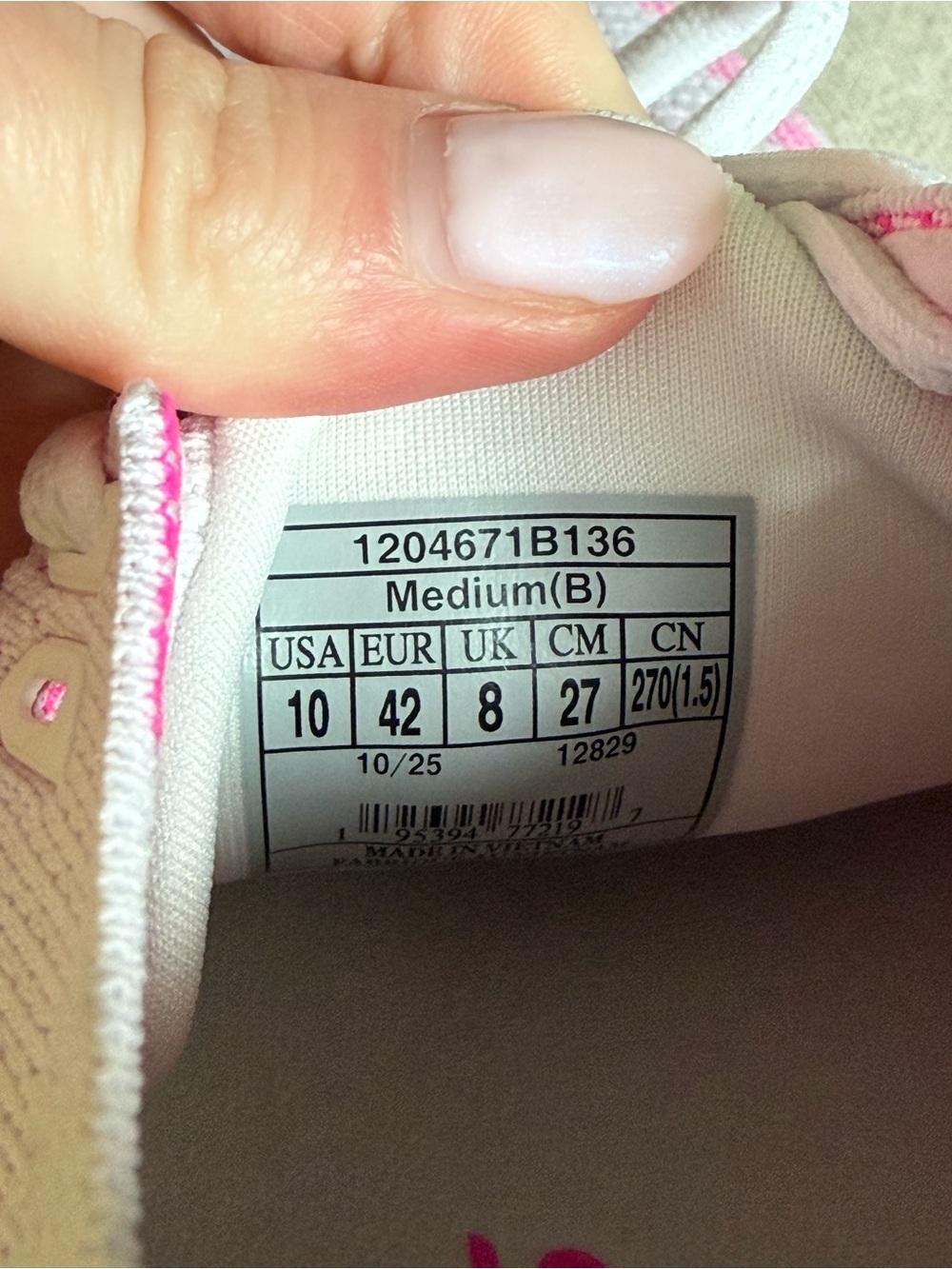 Brooks Glycerin Flex Sneakers Color White / Cyber Pink / Argyle - Picture 5 of 8